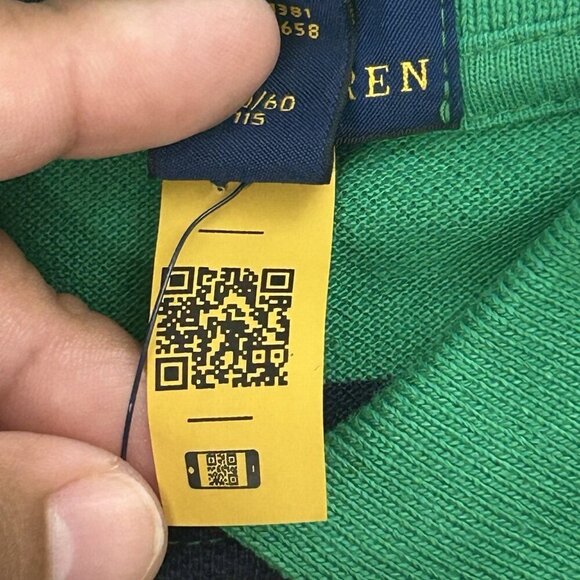 Polo Ralph Lauren Shirt Toddler Boy 5 Green MultiStriped Cotton Logo Polo Preppy - Picture 8 of 11